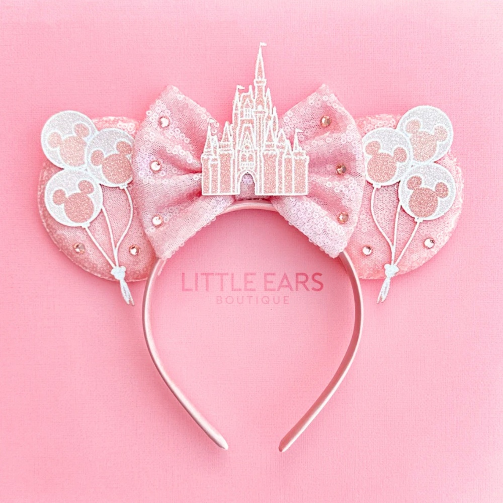 Pink Magic Kingdom Castle Minnie Ears